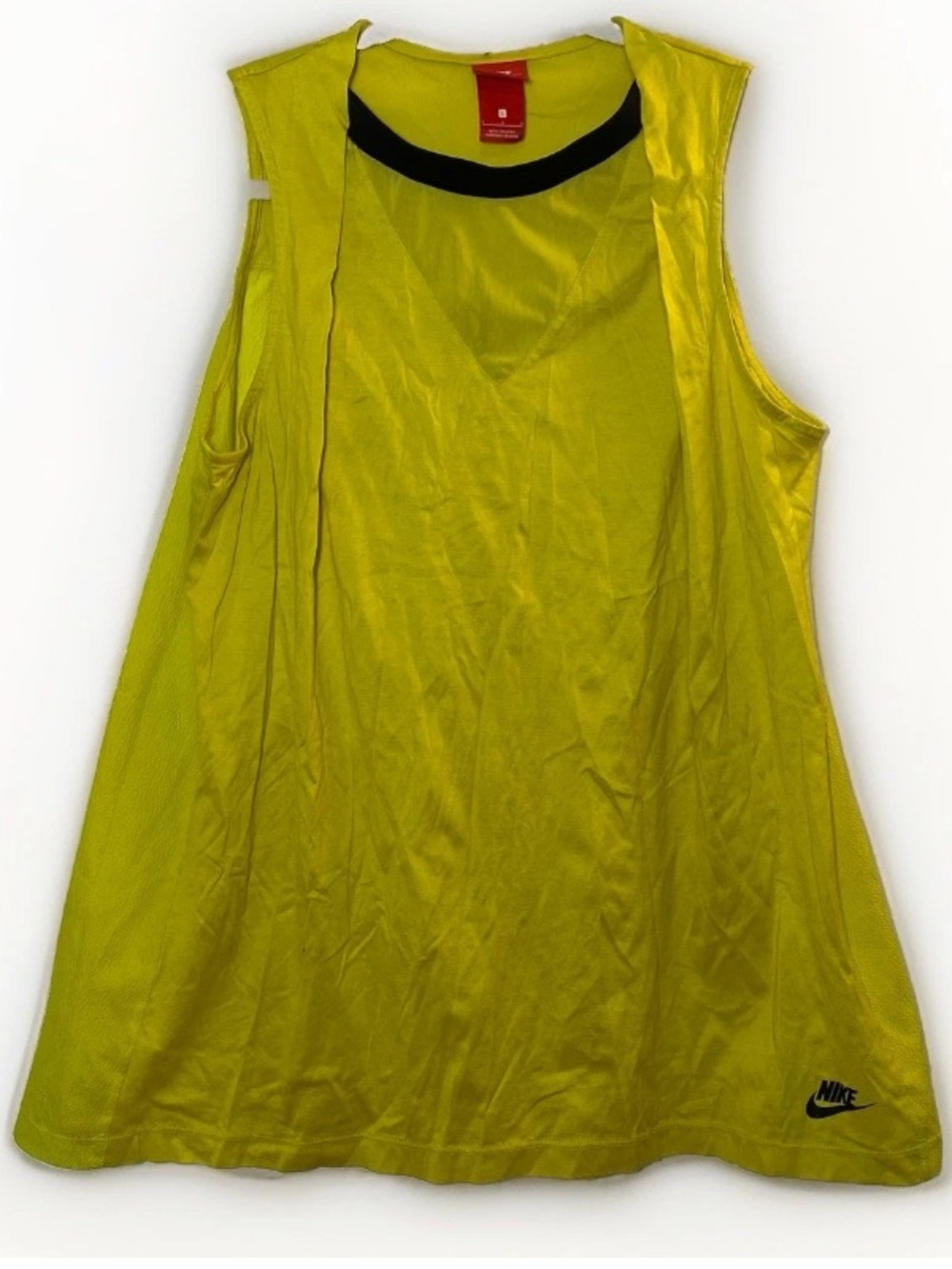 Nike Women's Large Active Running Tank Top Electro Lime Yellow Neon 829757-358